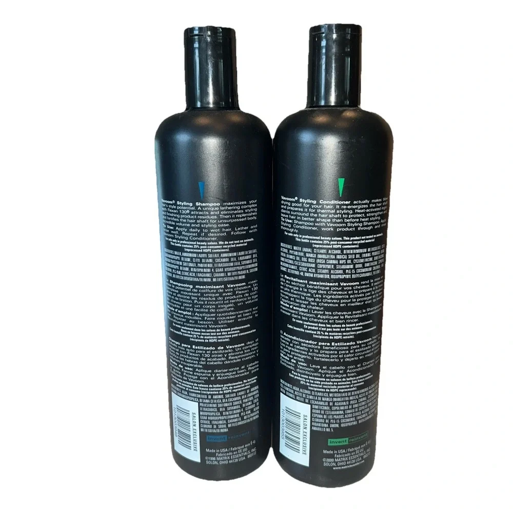 VTG SET MATRIX VAVOOM STYLING SHAMPOO CLEANSE END STYLING CONDITIONER DUO 16 OZ
